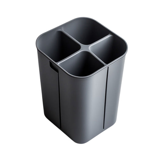 Stafy Slim Trash Can - Modular Stackable Recycling System - Professional Grade Space Saving Bin - 2-Tier Waste Organizer for Narrow Spaces - Charcoal Grey